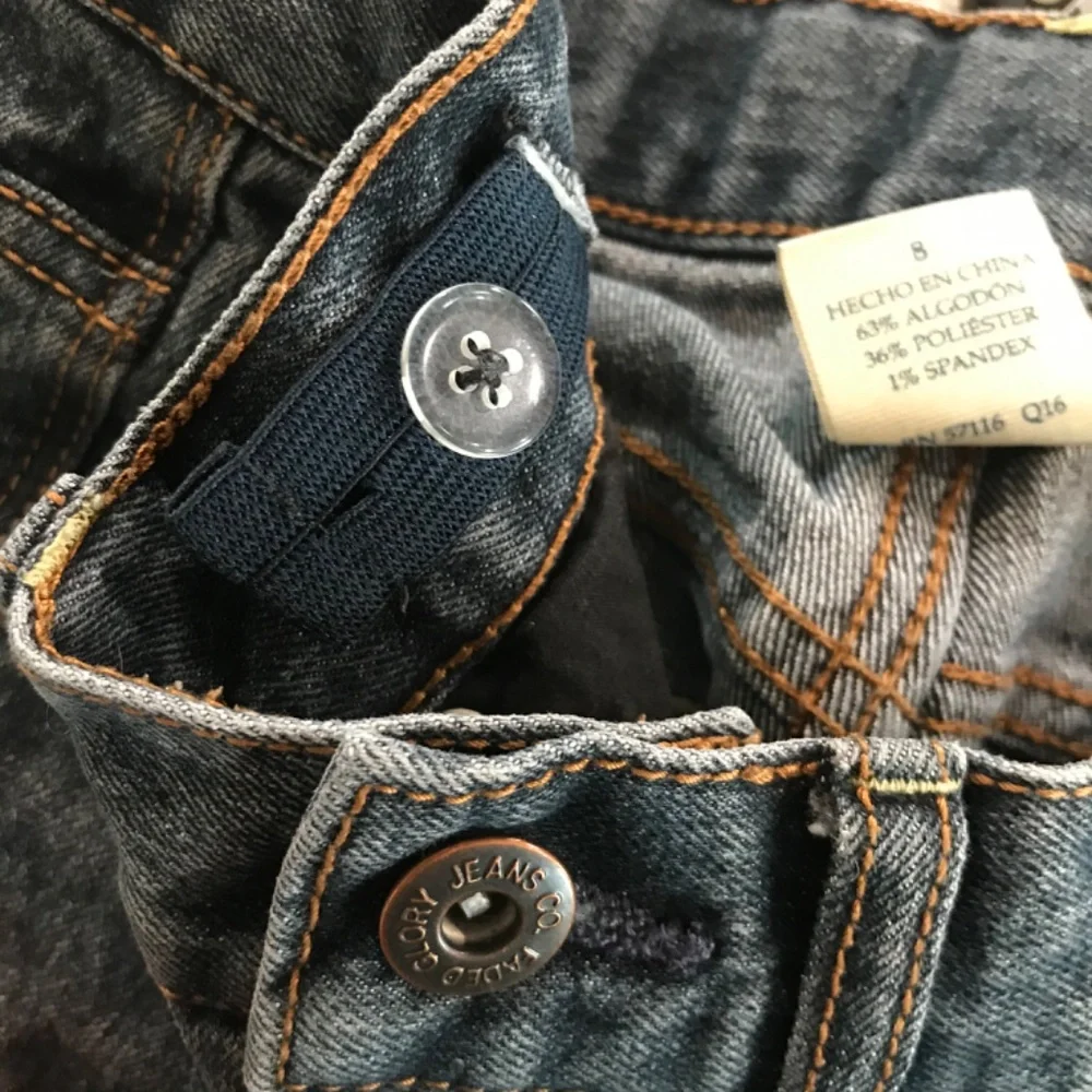 🌻Dark Wash Adjustable Waist Jeans